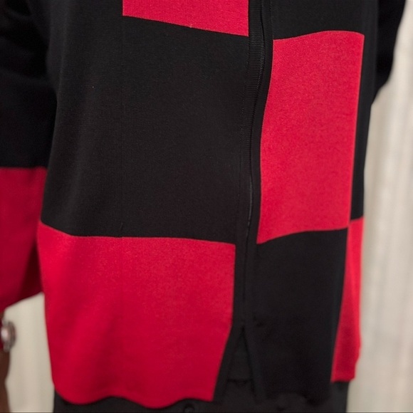 Exclusively Misook Designer Red and Black Blazer New Without Tags Size Large - Picture 3 of 10